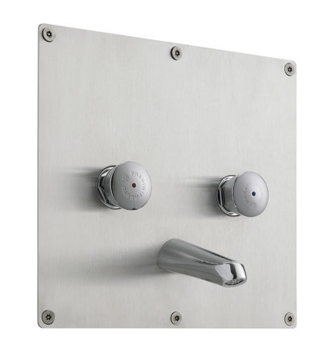 Miscelatore doppio comando per lavabo - 500 : 30212 - PRESTO - da parete / temporizzato / in acciaio inossidabile