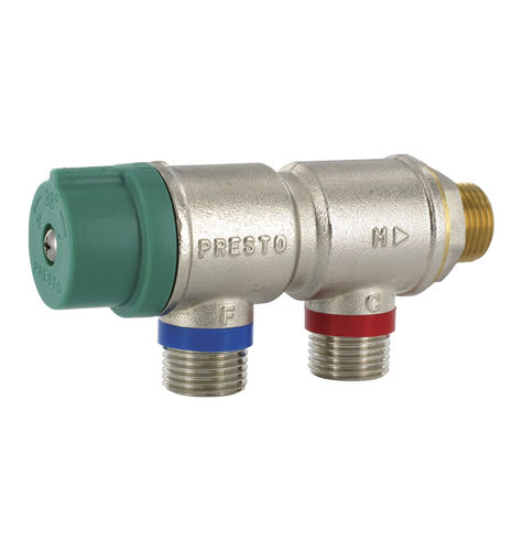 Miscelatore da doccia - REGULATEUR THERMOSTATIQUE ENTREE PARALLELE 3/4" : 29007 - PRESTO - da parete / termostatico / in metallo cromato