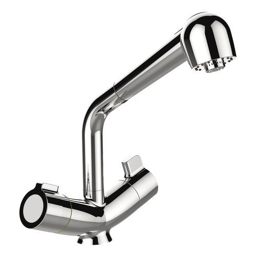 Miscelatore doppio comando da appoggio - SANIFIRST MASTERMIX&reg; 74051 - PRESTO - termostatico / in zama cromato / da bagno