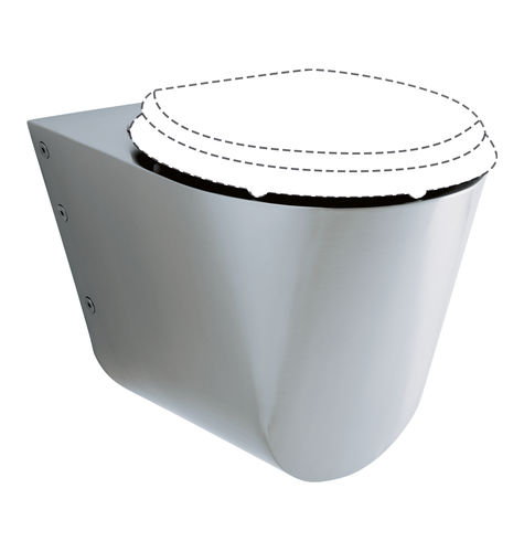 WC sospeso - 71600 - PRESTO - in acciaio inossidabile / per bagno pubblico / per istituto penitenziario