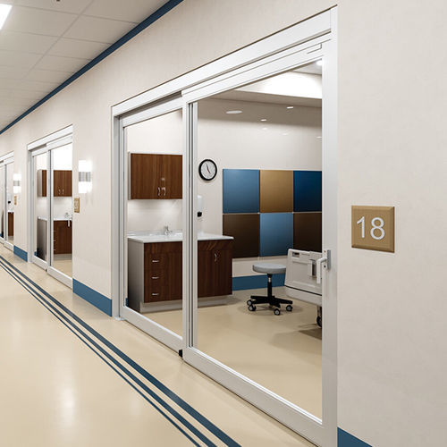Porta da interno - VersaMax 2.0 Standard ICU - ASSA ABLOY Entrance Systems - in metallo / scorrevole / contemporanea
