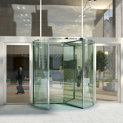 Porta d'ingresso - All-glass - ASSA ABLOY Entrance Systems - in alluminio / girevole / contemporanea
