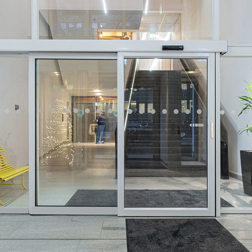 Sistema scorrevole in alluminio - SL521 Telescopic - ASSA ABLOY Entrance Systems - per porta in vetro / corridori a scomparsa / contract