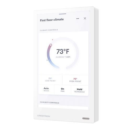 Touch screen per sistema domotico - TSW-570PR-W - CRESTRON - a muro / con display digitale / personalizzabile