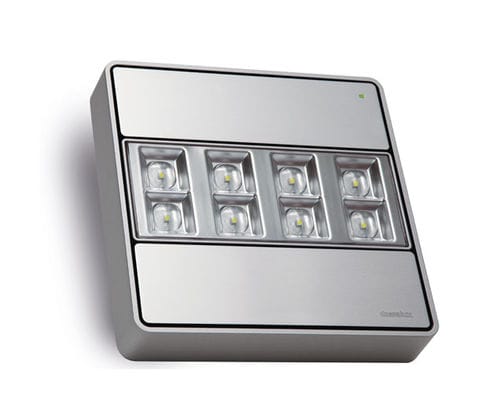Illuminazione di emergenza sporgente - ATRIA - Daisalux - quadrata / LED / in alluminio