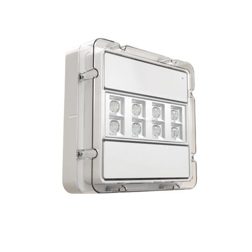 Illuminazione di emergenza sporgente - ATRIA AEX - Daisalux - quadrata / LED / in alluminio