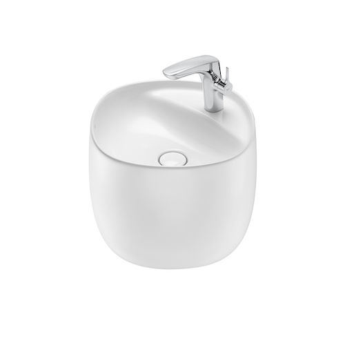 Lavabo sospeso - BEYOND - ROCA - in porcellana / ovale / contemporaneo