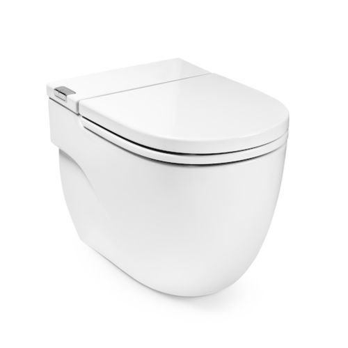 WC da appoggio - MERIDIAN: IN-TANK  - ROCA - in porcellana / con cassetta ad incasso / moderno