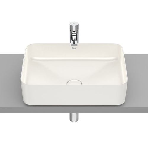 Lavabo da appoggio - INSPIRA SQUARE   - ROCA - in porcellana / rettangolare / contemporaneo