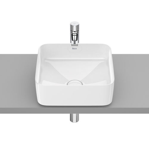 Lavabo da appoggio - INSPIRA SQUARE  - ROCA - in porcellana / quadrato / contemporaneo
