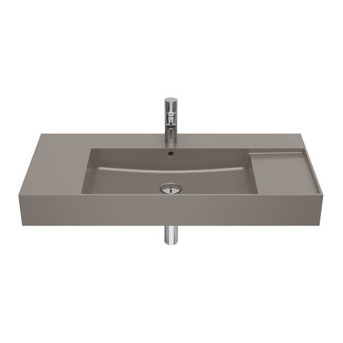 Lavabo a muro - INSPIRA  - ROCA - in porcellana / rettangolare / contemporaneo