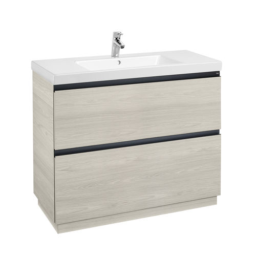 Mobile lavabo da appoggio - LANDER - ROCA - in legno laccato / contemporaneo