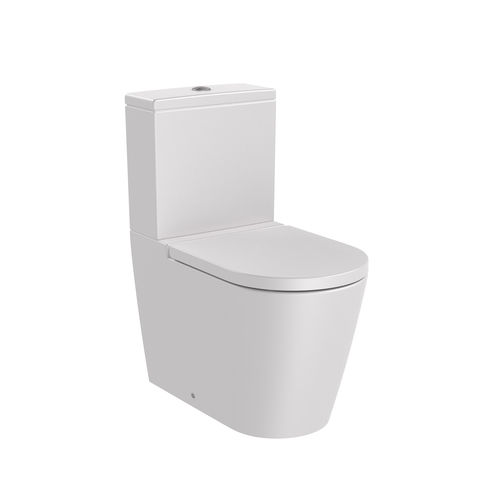 WC da appoggio - INSPIRA ROUND  - ROCA - in porcellana / senza brida / moderno
