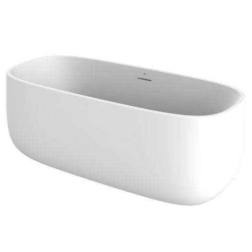 Vasca da bagno ovale - BEYOND. SURFEX®  - ROCA - ad isola / ghisa minerale / bianca