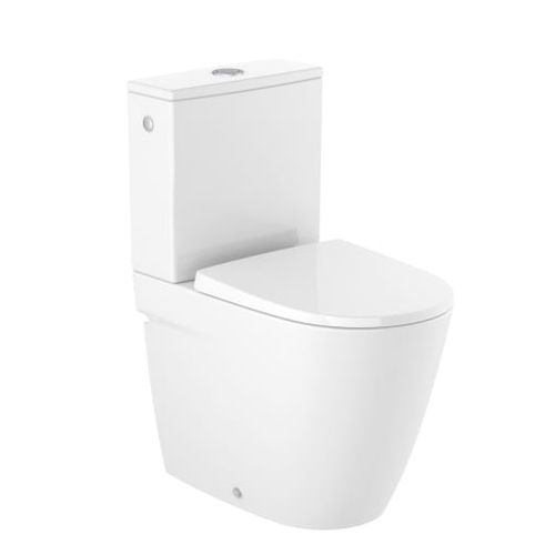 WC da appoggio - Ona - ROCA - in porcellana / per uso residenziale / ovale