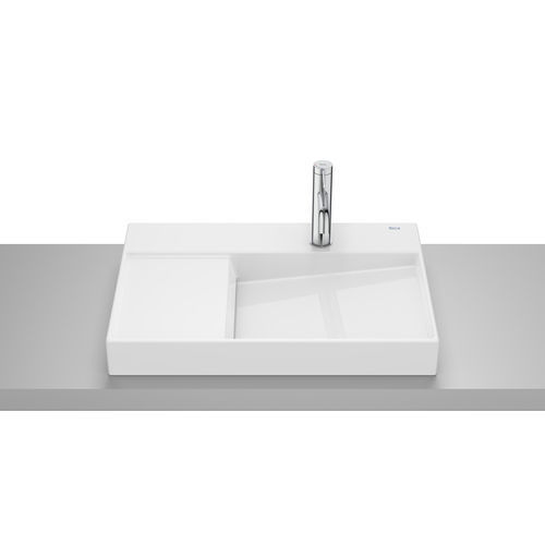 Lavabo da appoggio - Horizon - ROCA - in porcellana / rettangolare / 1 foro