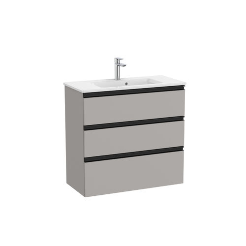 Mobile lavabo a muro - THE GAP  - ROCA - in legno laccato / contemporaneo / senza ante