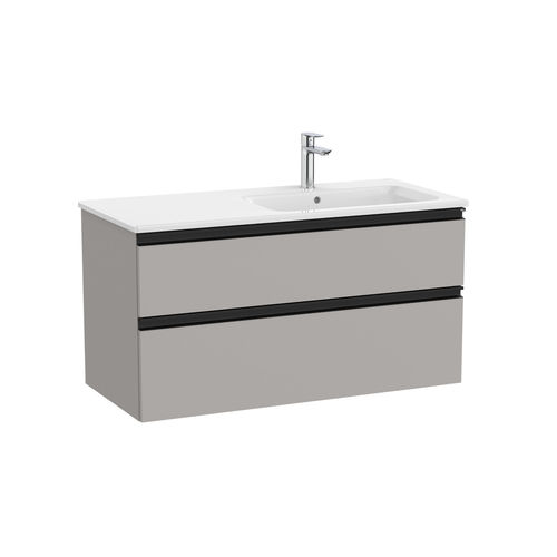Mobile lavabo a muro - THE GAP - ROCA - in legno laccato / contemporaneo / senza ante