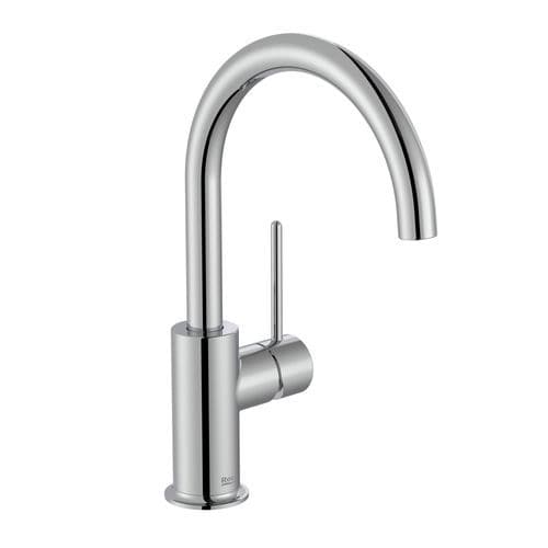 Miscelatore per lavabo - NU - ROCA - da appoggio / in metallo cromato / da bagno