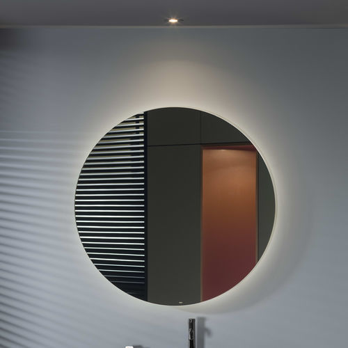 Specchio a muro - LUNA - ROCA - contemporaneo / rotondo / grigio