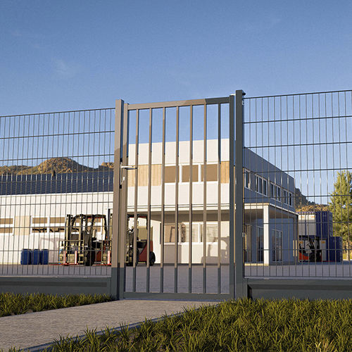 Cancello battente - XYLIO® B20 - DIRICKX - in acciaio galvanizzato / a sbarre / verde