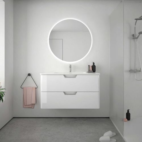Mobile lavabo sospeso - LIFE - ROYO GROUP - da appoggio / in legno / contemporaneo