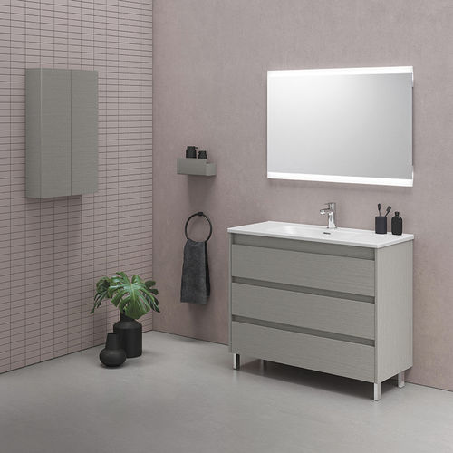 Mobile lavabo sospeso - SANSA - ROYO GROUP - da appoggio / in noce / contemporaneo