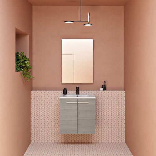 Mobile lavabo sospeso - STREET - ROYO GROUP - in noce / contemporaneo / con cassetti