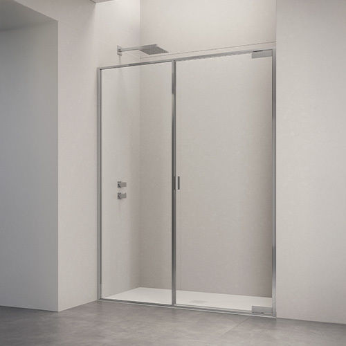 Box doccia in vetro - PYXIS - SAMO - con porta pivotante / rettangolare / vetro satinato