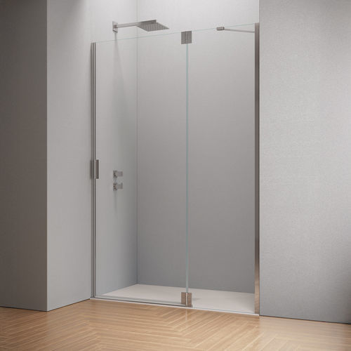 Parete doccia battente - HINGED DOOR WITH INLINE FIXED PANEL B3110 - SAMO - rettangolare / a nicchia / in vetro temprato