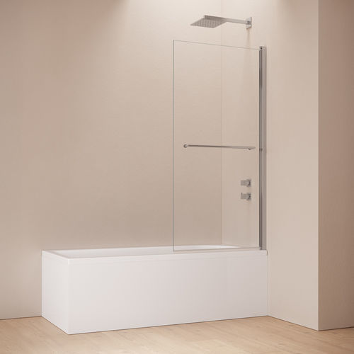Sopravasca battente - HINGED WALL WITH TOWEL HOLDER B8675 - SAMO - con rotazione a sinistra / con rotazione a destra / in vetro temprato