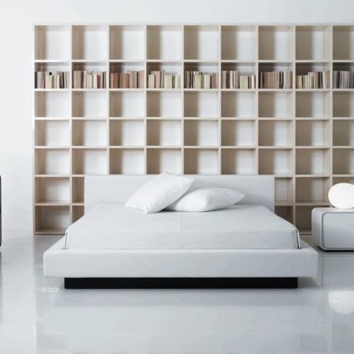 Letto matrimoniale - JAPO - Tisettanta - contemporaneo / imbottito / con testiera