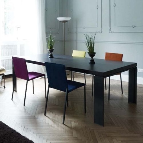 Tavolo contemporaneo - VITTORIO - Tisettanta - in legno / con supporto in metallo / rettangolare