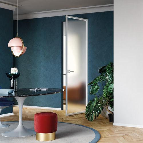 Porta da interno - ECLISSE - in alluminio / battente / contemporanea