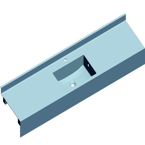 Piano lavabo in resina - SANIVASQUE 1800  - SANITEC - PAREO - in fibra di vetro / ad uso professionale