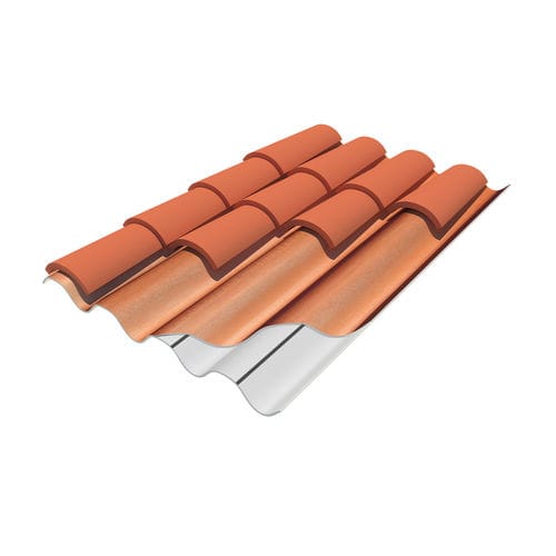 Copertura in lastra a falde - TEGOLIT 235 PLUS - EDILFIBRO - in fibrocemento / in PVA / aspetto tegola