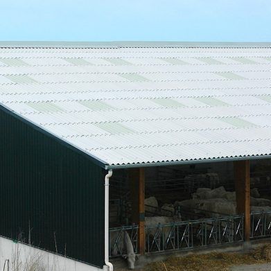 Lastra per copertura a falde - PLAKFORT 5 - EDILFIBRO - in PVA / aspetto metallo / ondulata