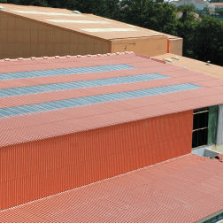 Lastra per copertura a falde - PLAKFORT 5 COLORPLUS - EDILFIBRO - in PVA / aspetto metallo / colorata