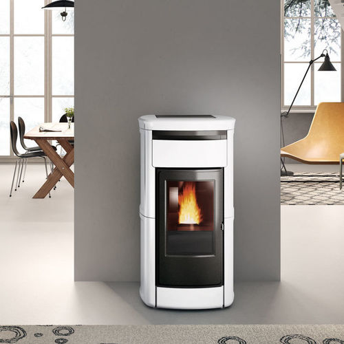 Stufa a pellet - KIRA2 H - EDILKAMIN - 10 kW...20 kW / da appoggio / contemporanea