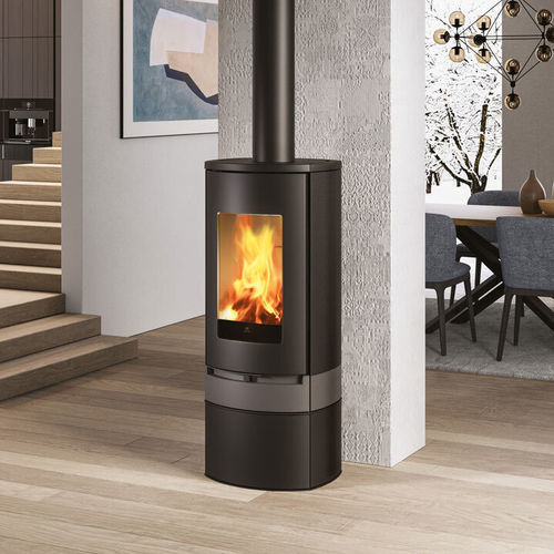 Stufa a legna - CODE EVO - EDILKAMIN - 5 kW...10 kW / da appoggio / contemporanea