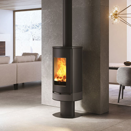 Stufa a legna - CODE J EVO - EDILKAMIN - 5 kW...10 kW / con piedi / contemporanea