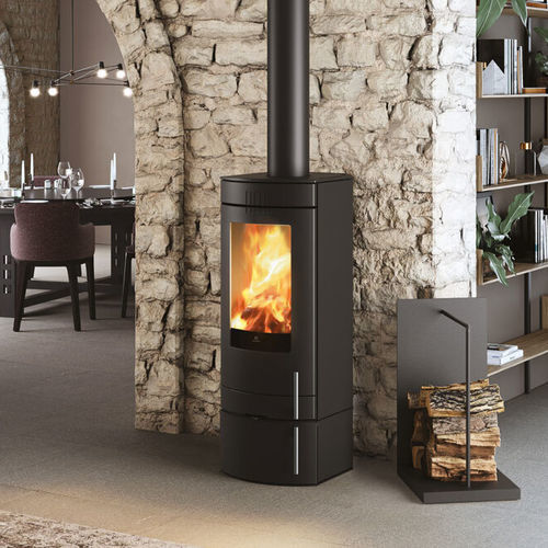 Stufa a legna - POLO EVO - EDILKAMIN - 5 kW...10 kW / da appoggio / contemporanea