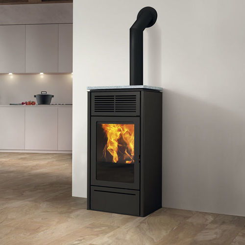 Stufa a pellet - SLIDE2 7 UP - EDILKAMIN - 5 kW...10 kW / 0 - 5 kW / da appoggio