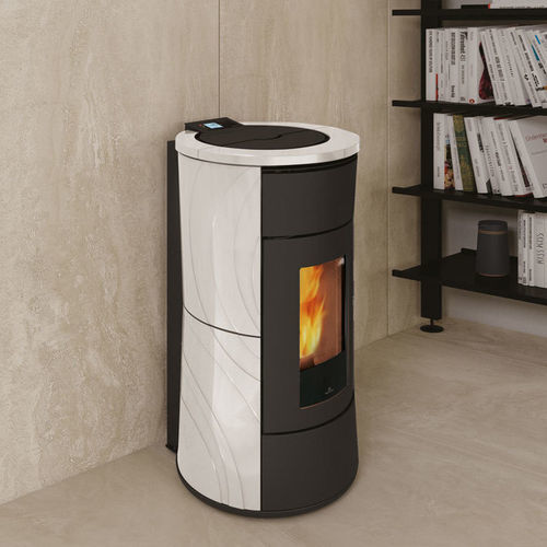 Stufa in ceramica - CHERIE H - EDILKAMIN - a legna / 0 - 5 kW / 10 kW...20 kW