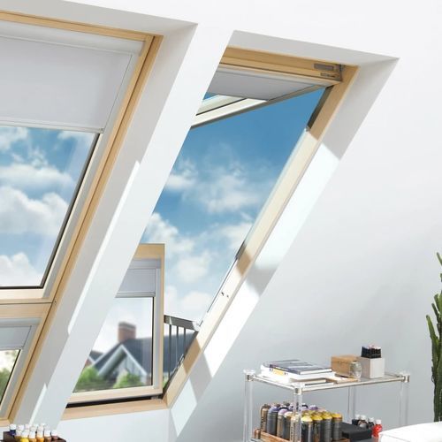 Finestra balcone in alluminio - FGP-X P50 APMX - FAKRO - in pino / a soffietto / a tripli vetri