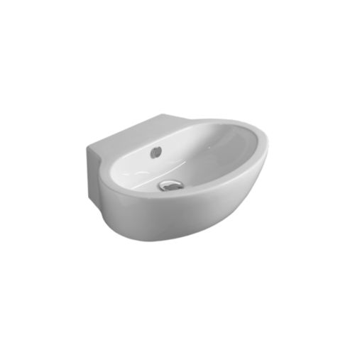 Lavabo sospeso - LFT 24 - SIMAS ACQUA SPACE - in ceramica / con portasalviette integrato / con miscelatore