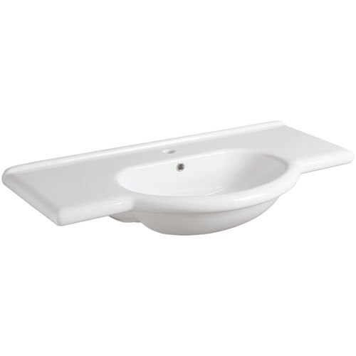 Lavabo sospeso - TOP 60 - SIMAS ACQUA SPACE - in ceramica / con piano integrato / con miscelatore