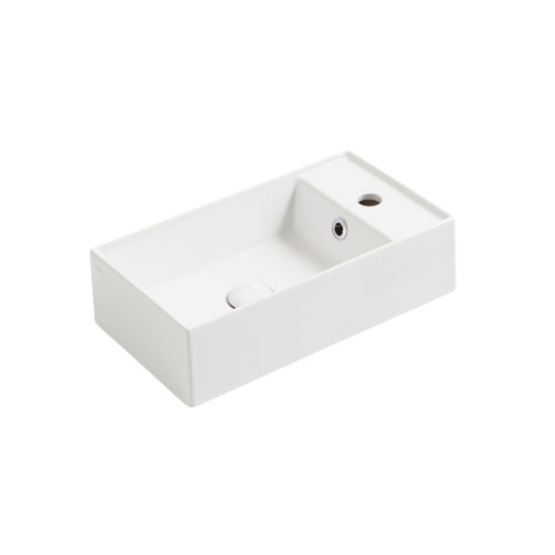Lavandino sospeso - AG 50 - SIMAS ACQUA SPACE - da appoggio / rettangolare / in ceramica