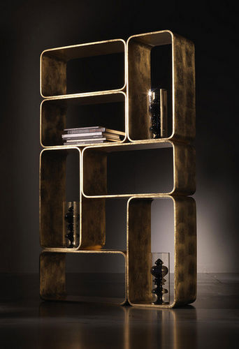 Libreria modulare - ICE - KHAOS - contemporanea / in metallo laccato