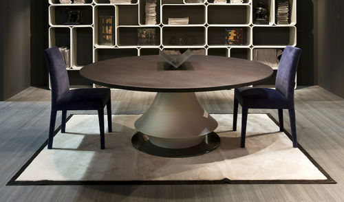 Tavolo contemporaneo - VIRAGE - KHAOS - in rovere / rotondo
